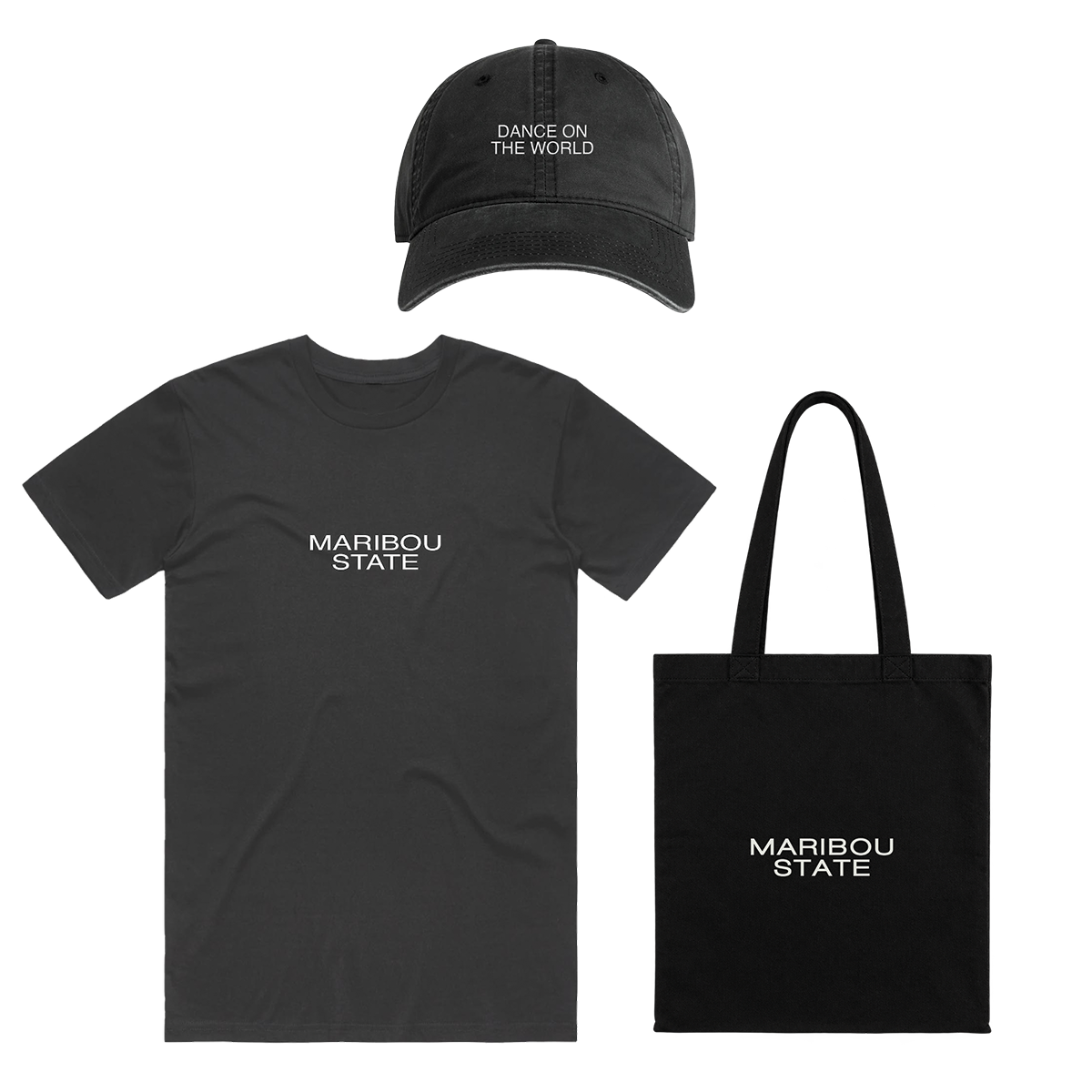 Embroidered Cap, Tee, and Tote Bundle